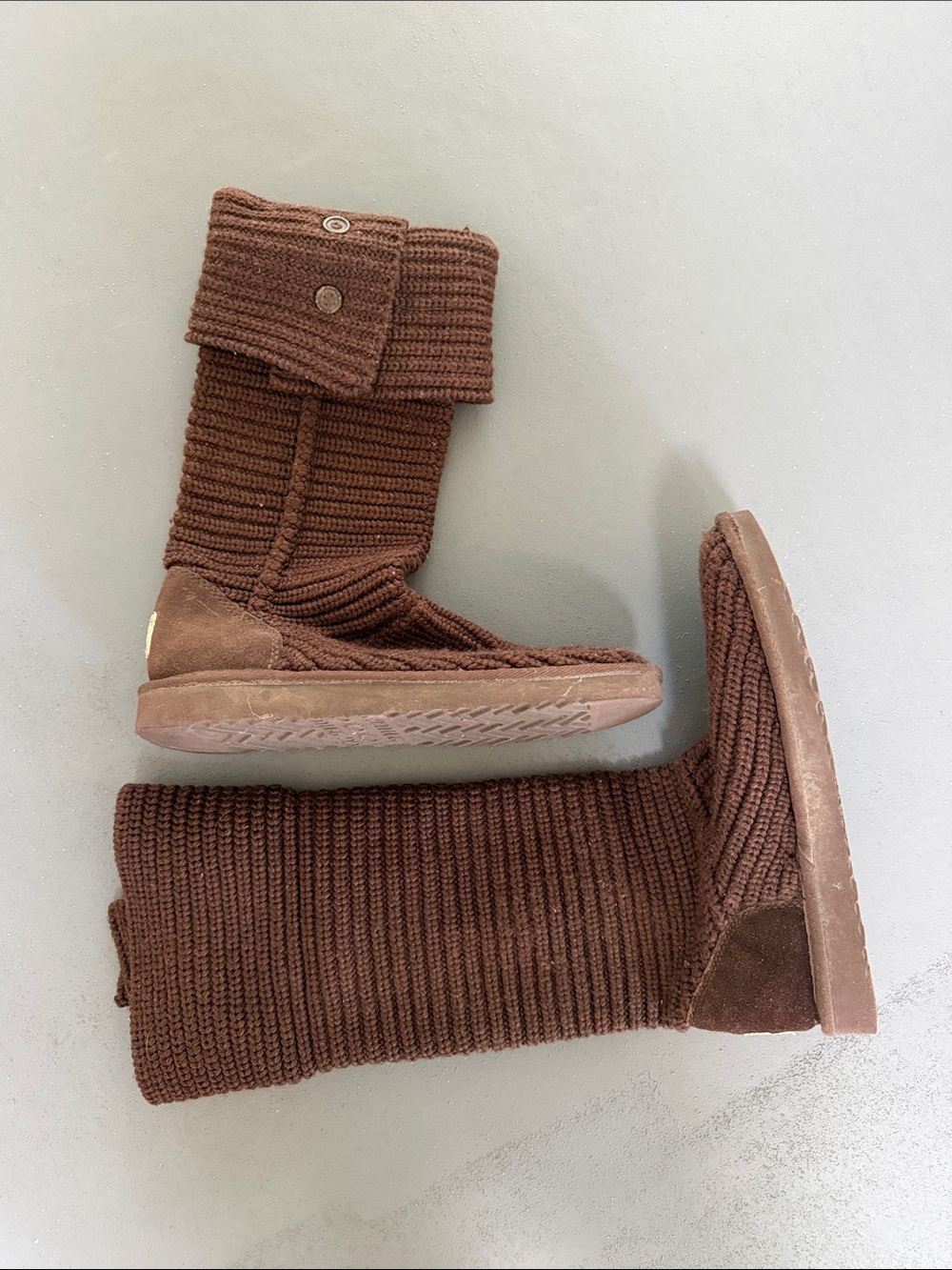 Brown Knit Ugg Boots